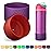 Alwenid 2PCS Silicone Water Bottle Boot for Owala 24 Oz, Anti-Slip Protective Sleeve Bottom Bumper Protector for FreeSip, Twist, and Flip Stainless Steel Water Bottles (Dark Purple+Dark Red)