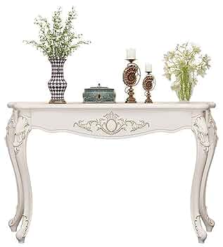 Amazon｜コンソールテーブル 玄関 アンティーク 花台 木製 電話