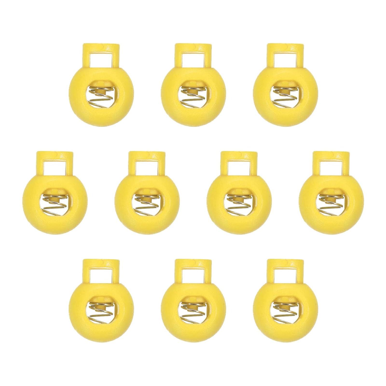 Unifizz 22×17mm Cord Locks, 10 Pack Ball Spring Toggle Toggle Stoppers for Drawstrings, Bags, Shoelaces, Jackets and Sewing Repair, Yellow