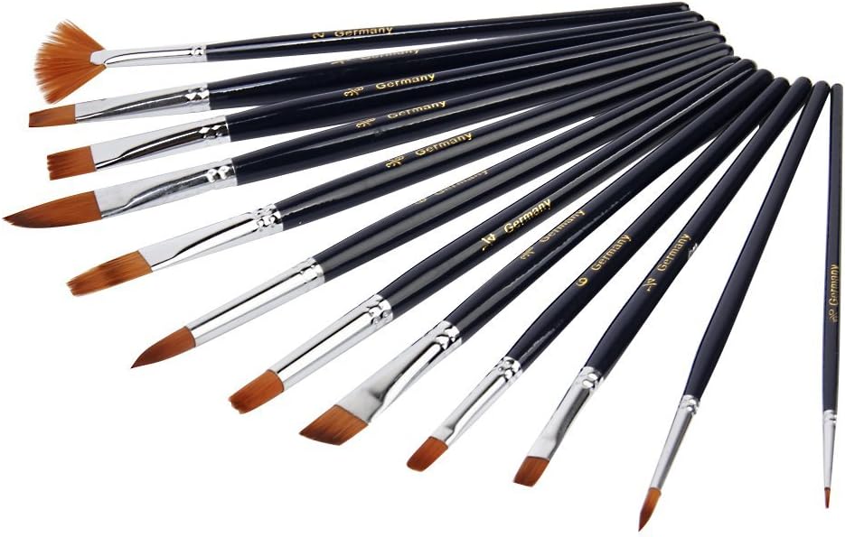 ZHENGTU Artist Professional Painting kit for Artists Painting Brushes Set of 12(Wood)