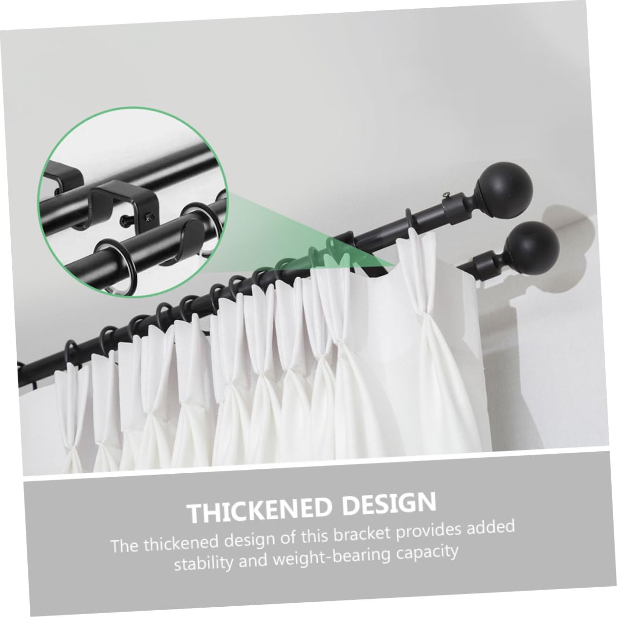 4pcs Curtain Rod Holders Brackets Rod Brackets for Ceiling Mount Easy Installation Stylish