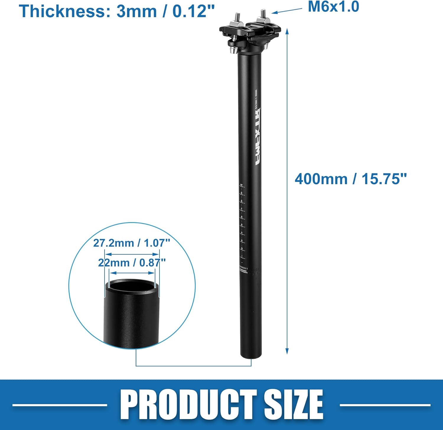 Bike Bicycle Seatpost Adjustable Seat Post for Mountain MTB Road Bike BMX Aluminum Alloy