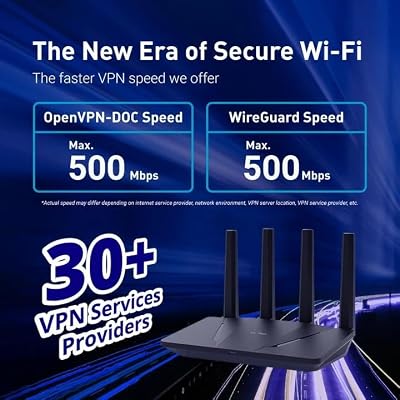 GL.iNet GL-AX1800 (Flint) WiFi 6 - Dual Band Gigabit Wireless Internet Router 5 x 1G Ethernet Ports Up to 120 Devices Amazing OpenVpn & Wireguard Speed WPA3 Security MU-MIMO 802.11ax
