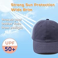 Vista 8 de Peecabe Gorra de béisbol para niños pequeños, unisex, de algodón, ajustable, para bebés, niños, gorra de béisbol para niñas de 1 a 5 años