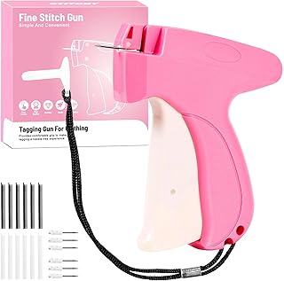 Stitch Gun for Clothes Mini Tagging Gun for Clothing Includes 6 Needle,5000 Pcs Micro Fasteners(2500 White & 2500 Black) Stitch Gun Speedy Clothing Fixer Quick Clothing Fixer