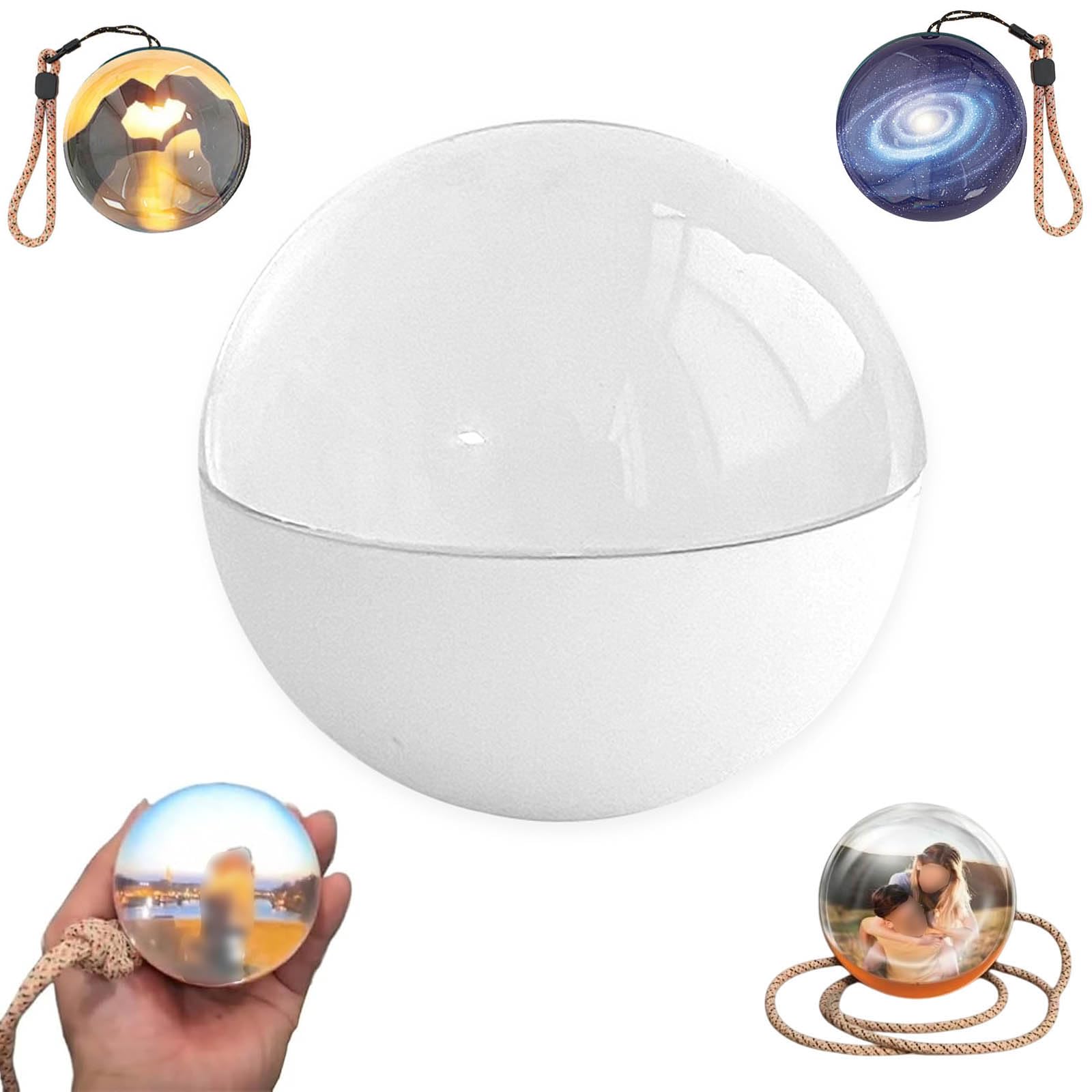 2025 New Crystal Ball Video Player,2.7in 3D Crystal Ball Ultrasound with Electronic Display Sound,Video Sphere,180°Wide-Angle Field of View,for Preserving Beautiful (Size:Upgraded Version,Color:White)
