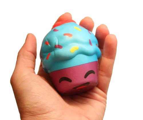 Miniatura 8 de Curious Minds Busy Bags Juego de 6 lindos dulces bocadillos de comida Squishy personajes de espuma de tiro lento, helado, dona, magdalena, pastel y