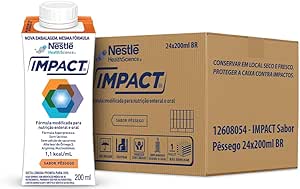 Nutrição Enteral e Oral Impact Pêssego 200mL TETRAPACK - 24 unidades