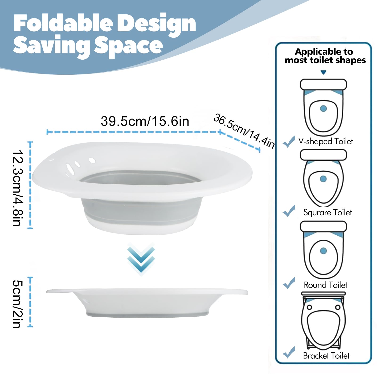 Bidet Portatile Pieghevole per WC, Ideale per Chi Soffre di Emorroidi, Donne Incinte e Anziani, con Installazione Rapida e Design Igienico per Massimo Comfort Quotidiano
