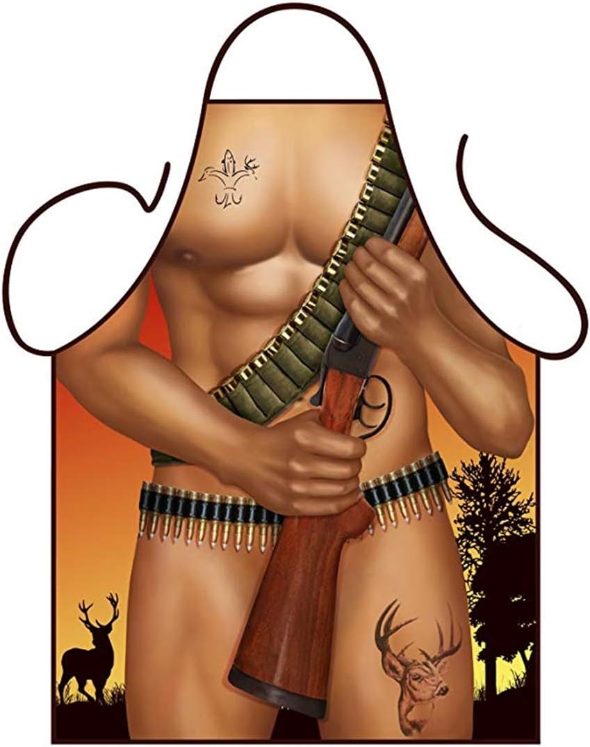 Hunter Apron, Polyester, Multi-Colour, 79 x 56 x 0.1 cm