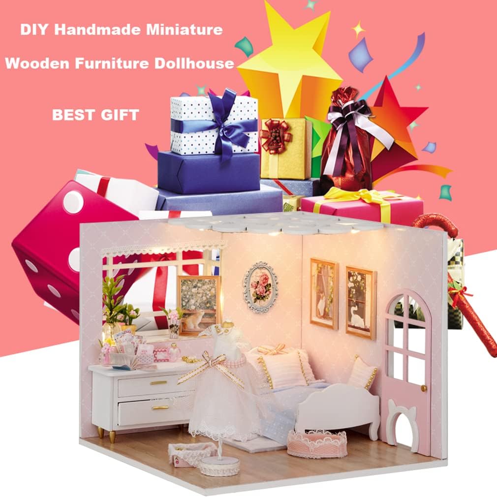Amazon | Roroom DIYミニチュアと家具ドールハウスキット、ミニ3D木製