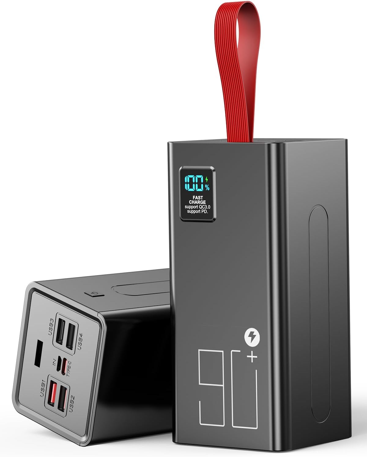 Power Bank 90000mAh, PD 30W & QC 3.0 Fast Charging Battery Pack, USB C Portable Charger with 5 Outputs & 2 Inputs, Large Capacity Powerbank for iPhone, iPad,Camping, Outdoor