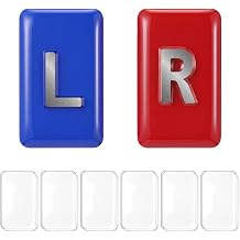 2Pcs Xray Markers with Lead L & R Letters, Clear Epoxy Resin Rectangle Xray Markers Includes 6Pcs Adhesive Strips Reusable & Washable