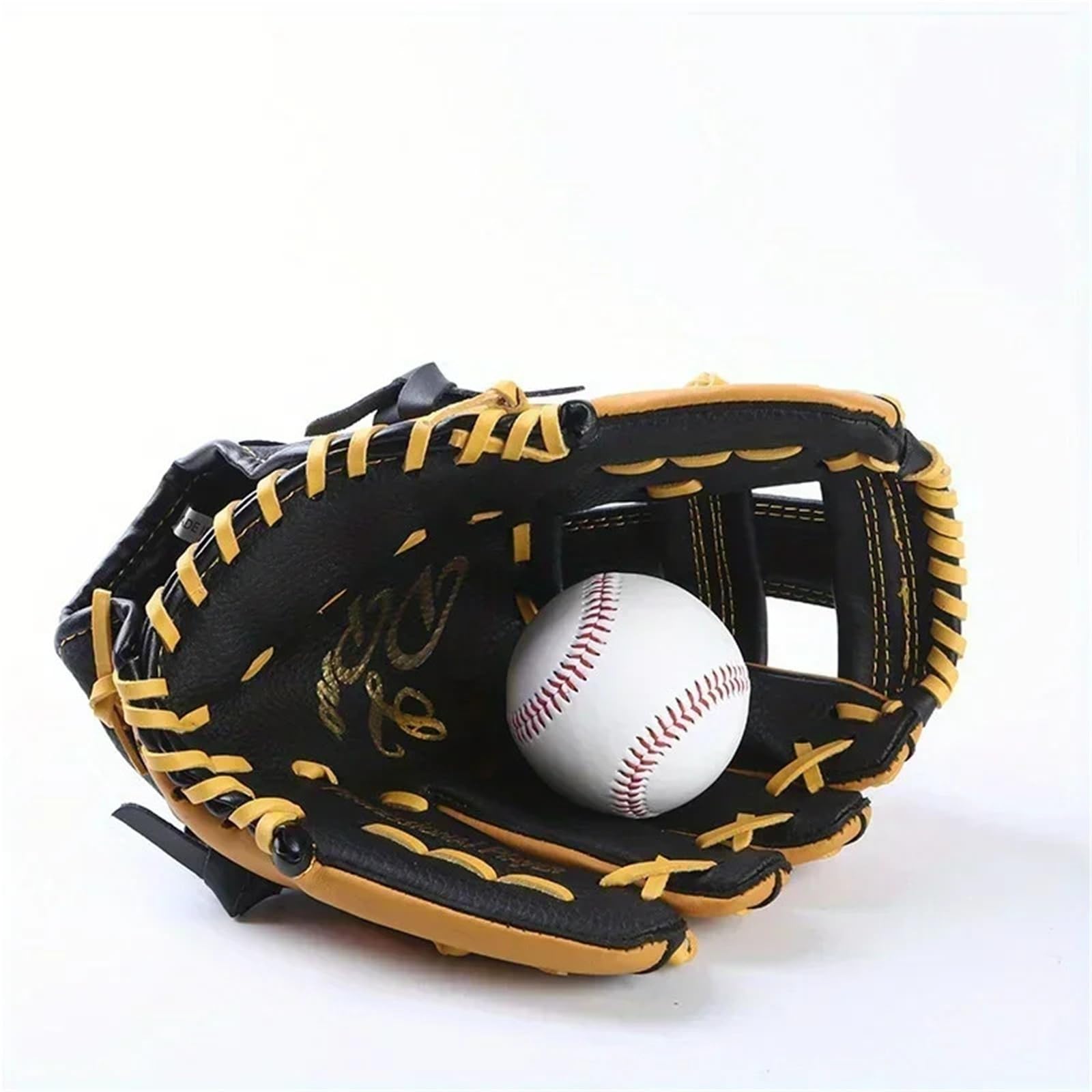 Doppellagiger Baseball- und Softball-Handschuh aus Rindsleder, Wurf- und Empfangshandschuh für Feldübungen und Wettkampfspiele