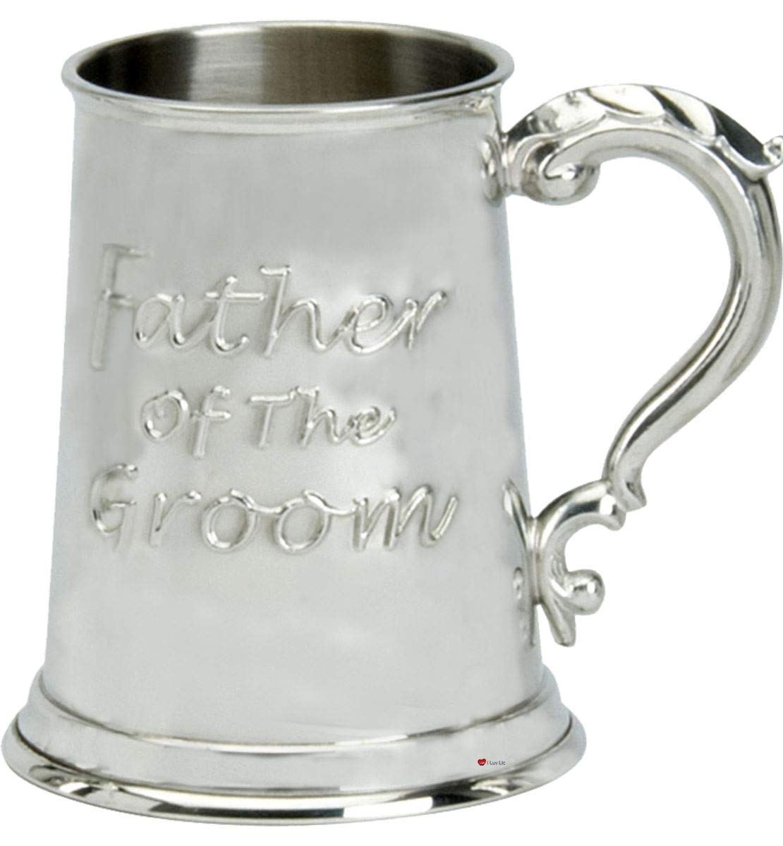 Jarra de peltre de 1 pinta para el padre del novio I LUV LTD