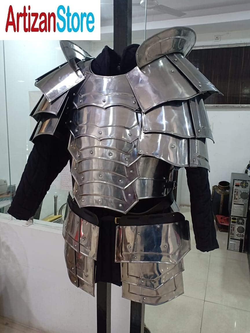 ARTIZANSTORE Breast Plate LARP Re-Enactment Armour Costume with Shoulder Guard and Tasset