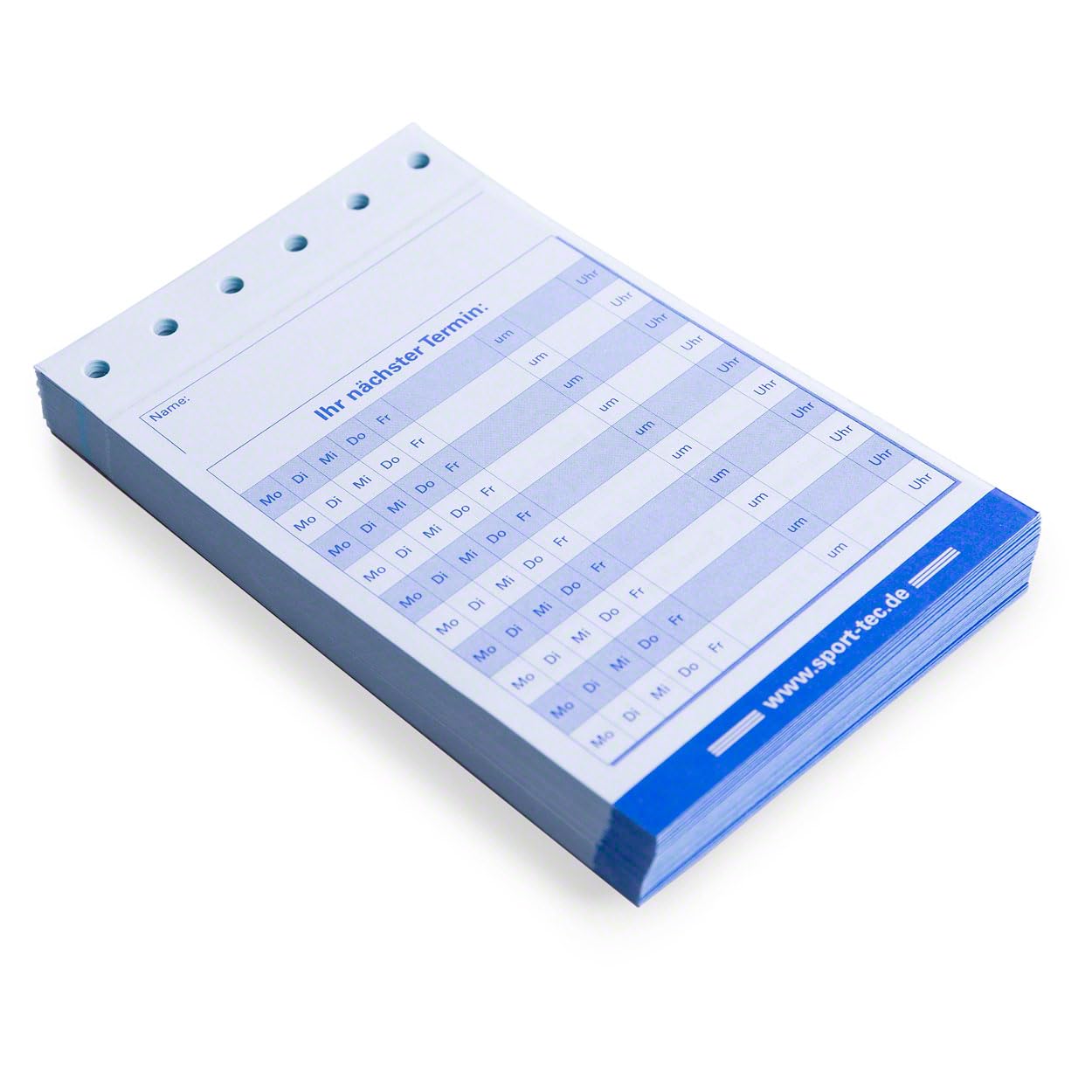 Sport-Tec Terminplaner Terminzettelblock Terminblock Terminzettel Physio Ärzte Massage Kliniken Frisör Maniküre Studio 10 Blöcke mit je 75 Blatt DIN A7