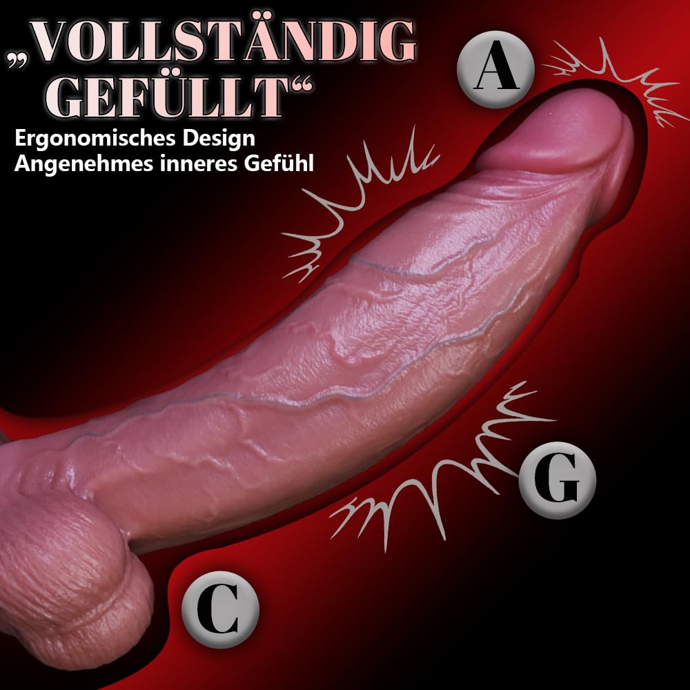 Realistischer Dildo Groß Sex Spielzeug für die Frau Analdilos Herren (L)