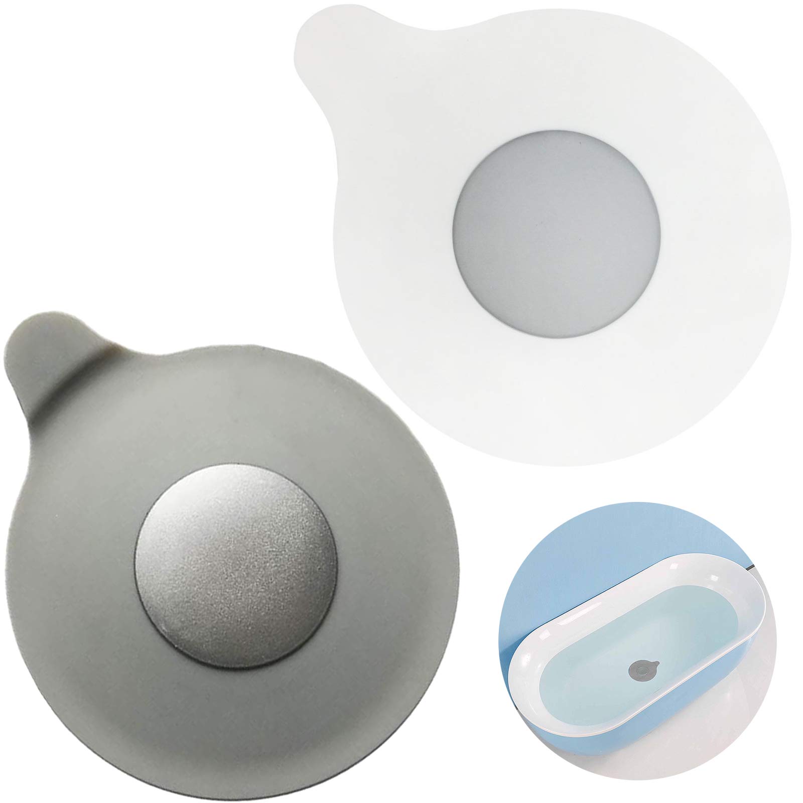 Confezione Da 2 Tappi Per Vasca In Silicone – Diametro 15,2 Cm – Tappo Di Scarico Universale Con Ventosa Per Lavello E Cucina