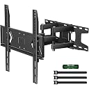 Suptek Full Motion TV Wall Mount for 32-60 Inch TVs, Swivel & Tilt Adjustable Bracket, Dual Articulating Arms, Fits 16" Studs, Max VESA 400x400mm, Supports Up to 99lbs, MA001 gallery image
