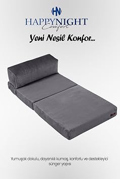 Sofya Tekli Koltuk Düz Kol | Oyun Koltuğu | Sünger Koltuk | Sinema Koltuğu. 90x90 CM (Antrasit)