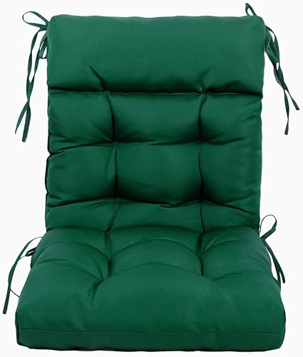 Miniatura 5 de Artplan Cojín para silla de patio, cojín Adirondack copetudo para silla de exterior, cojín de asiento de respaldo alto de mimbre, juego de 4, 21 x