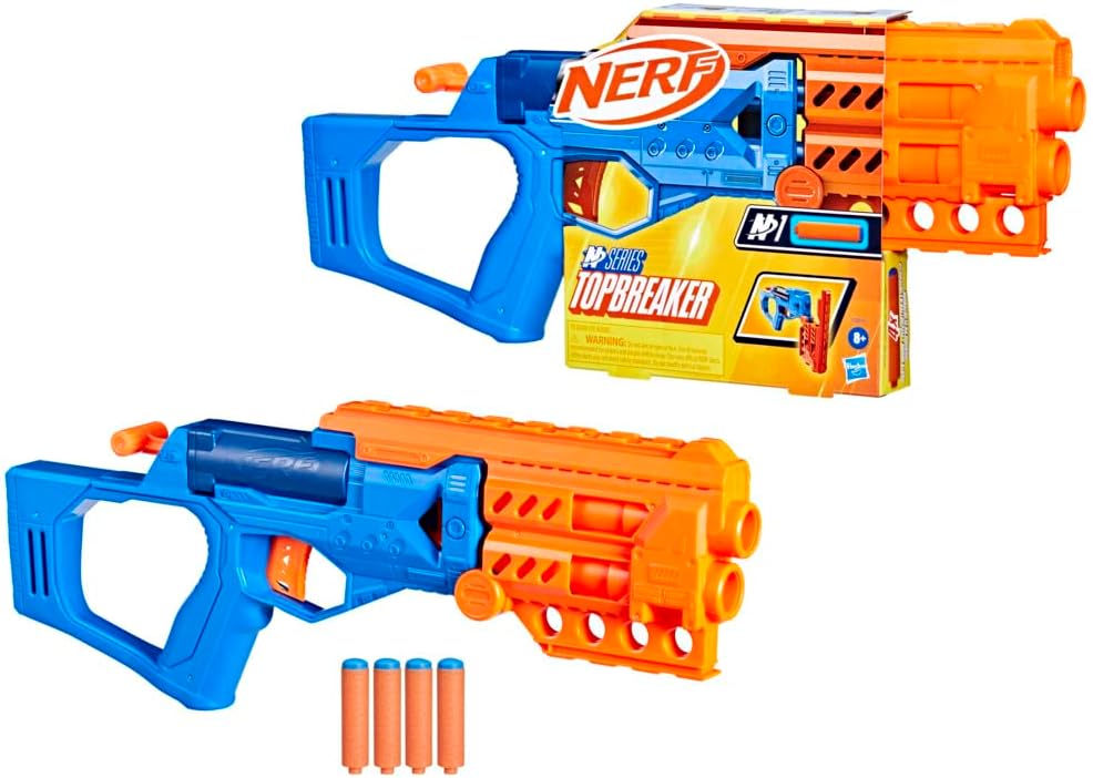 Nerf N Series Topbreaker Dart Blaster, 4 Official Nerf N Series N1 Darts
