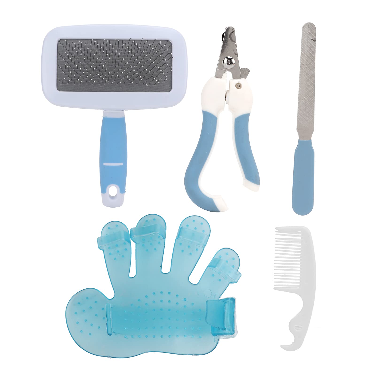 Jinyi Kit per la toelettatura dei Conigli, Pulizia Profonda Comodo Set per la toelettatura dei Piccoli Animali umanizzato Veloce per Piccoli Animali(Piccolo Blu)