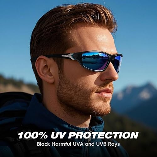 Miniatura 2 de Gafas de sol polarizadas para hombre, ciclismo, conducir, pesca, 100% protección UV