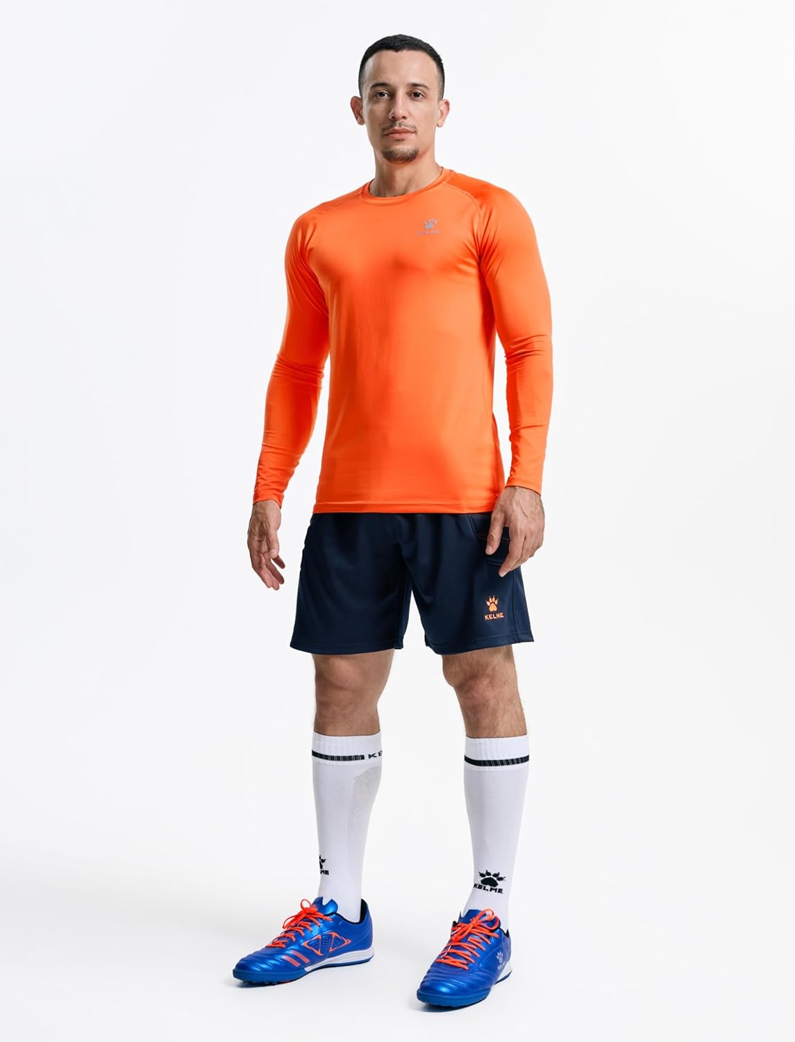 KELME Men's Long Sleeve Compression Shirt, Cool Dry Athletic Top Base Layers, Running Soccer Football Undershirt T-Shirt - Image 3