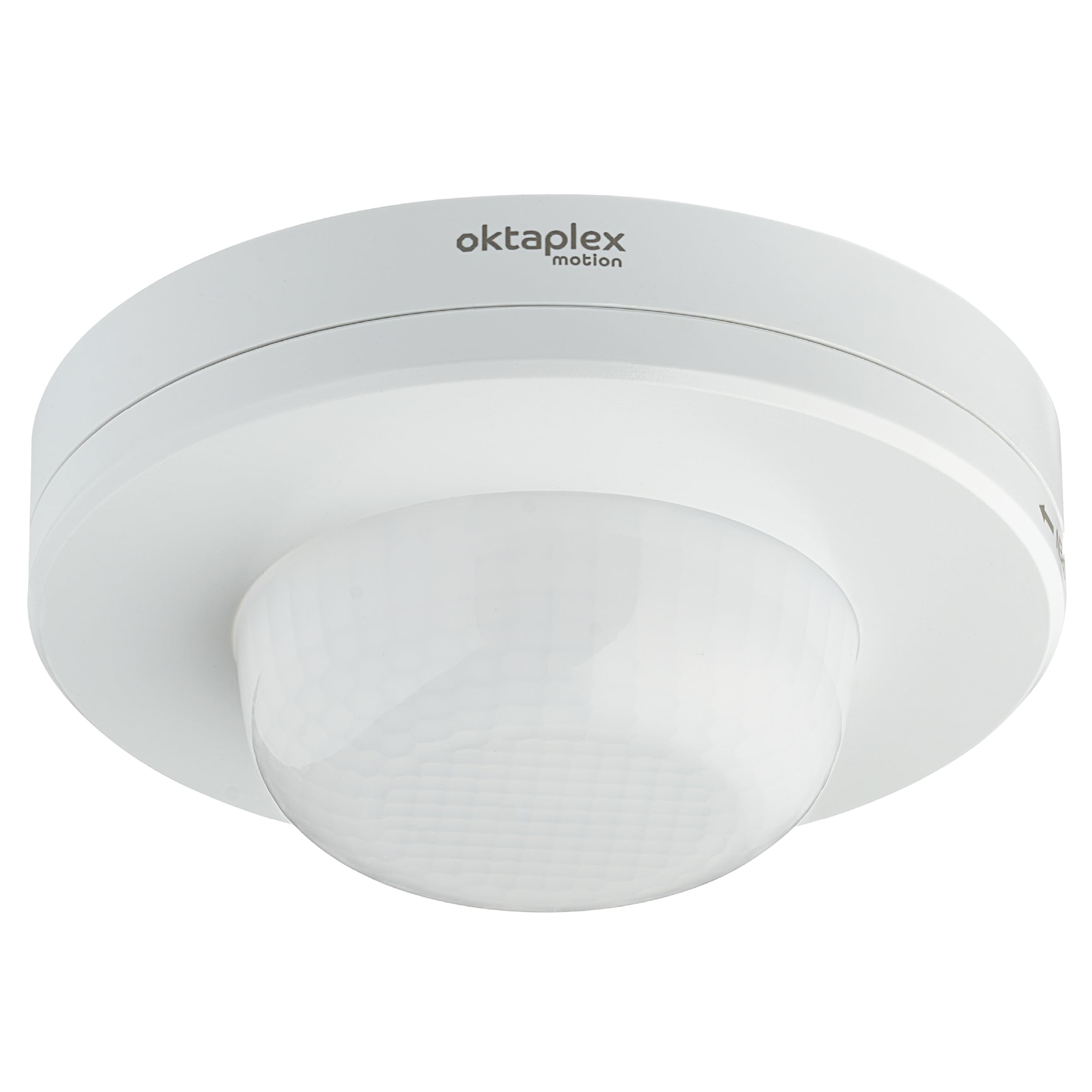 Oktaplex Set de 2 detectores de Presencia Pia para Exterior e Interior Detector de Movimiento por Infrarrojos 360° IP65 230V Interruptor de Presencia de Montaje en Superficie Blanco