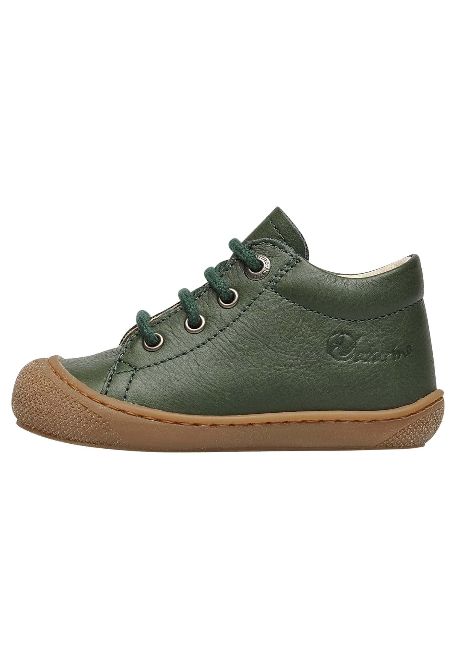 NATURINO Cocoon Suede First Steps Shoes, Green Bottle, 4.5 UK Child