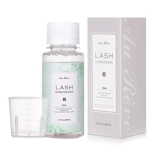 Champú de pestañas Concentrado de extensiones de pestañas, 2.7 fl oz, champú de pestañas de espuma, kit de limpieza de pestañas, limpiador de