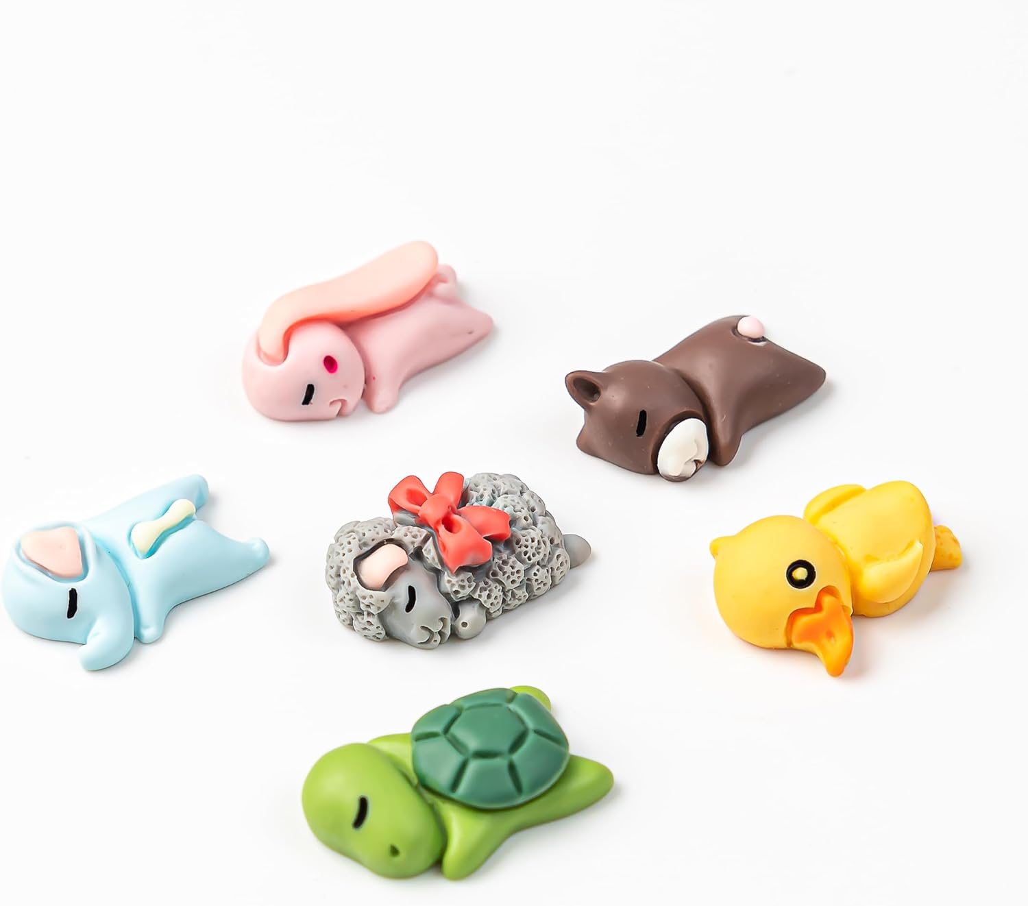 LEEXINLUU Slime Charms,Resin Flat Back,Cute Charms,Jewery Making Kit,25 Adorable Kawaii Animals Cute Set,DIY Crafts Making,Scrapbooking,Embellishments, Decoraiton Hair Clip,25 Pcs - Image 2
