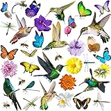 Fonctions pratiques: ces décorations de fenêtre sont livrées avec un motif imprimé double face, visible de l'extérieur et de l'intérieur, des moyens efficaces pour empêcher les oiseaux de heurter la vitre de la fenêtre