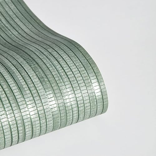 Miniatura 8 de Tempaper Papel tapiz extraíble de tela de hierba sintética verde salvia, 20.5 pulgadas x 16.5 pies, fabricado en los Estados Unidos