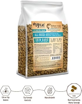 MyCat Original Az Tahıllı Skin Care Somon Balıklı Yetişkin Kedi Maması 1kg