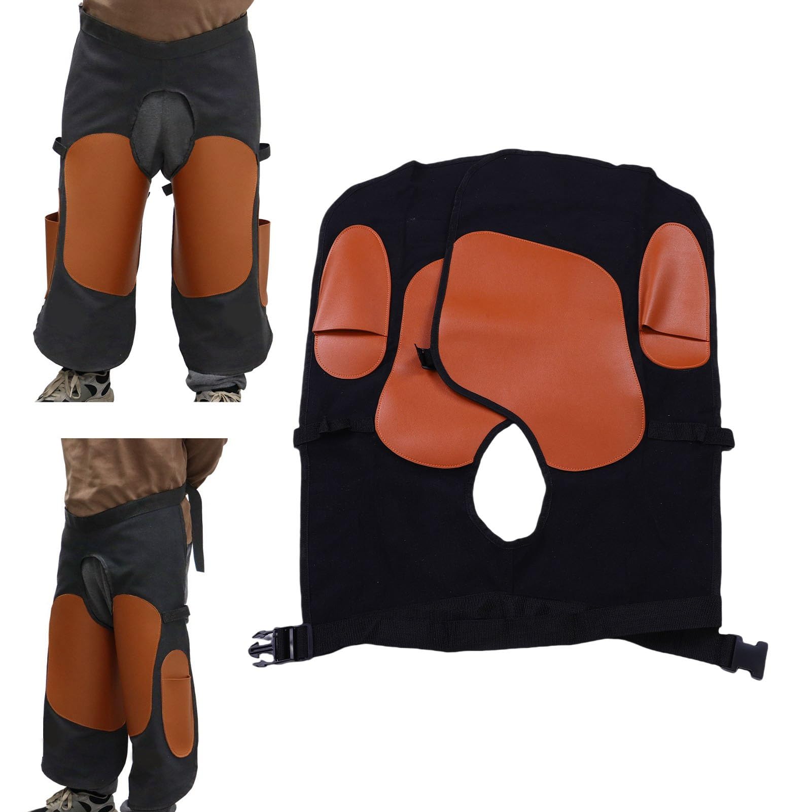 POENVFPO Delantal de Herrador, Delantal de Lona para Herrar Caballos con Correas Ajustables para Las Piernas para Herrar Caballos y Recortar Pezuñas