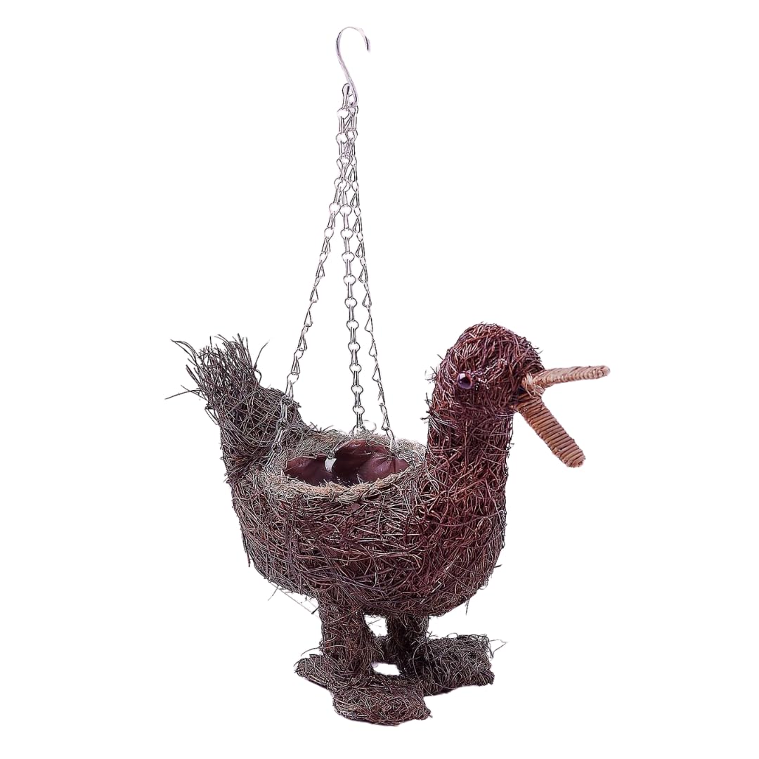 Coopers Of Stortford Duck Garden Hanging Basket Design Made From Natural Brushwood (Duck)