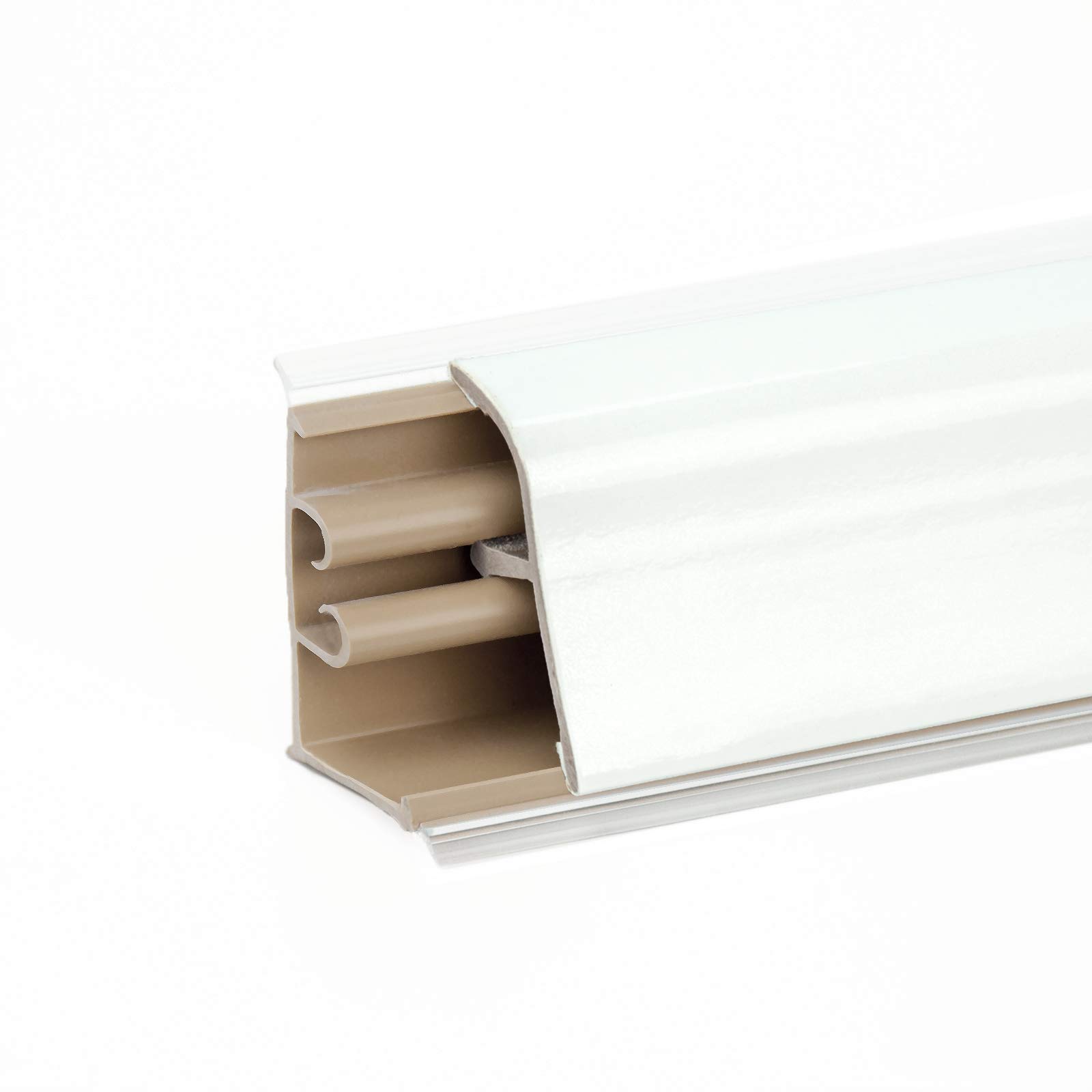 DQ-PP hoekstrip binnenhoek – antraciet – 38 x 50 mm – PVC – keukenstrip werkblad, afdekstrip keuken, wandafsluitstrip, tafelbladstrip