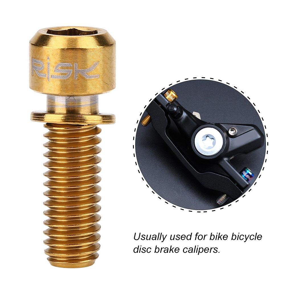 Lot De 4 Boulons D'étrier De Frein Vélo M6 X 18,7 Mm - Compatible Shimano BR-S7000, Avec Anneaux élastiques - 3
