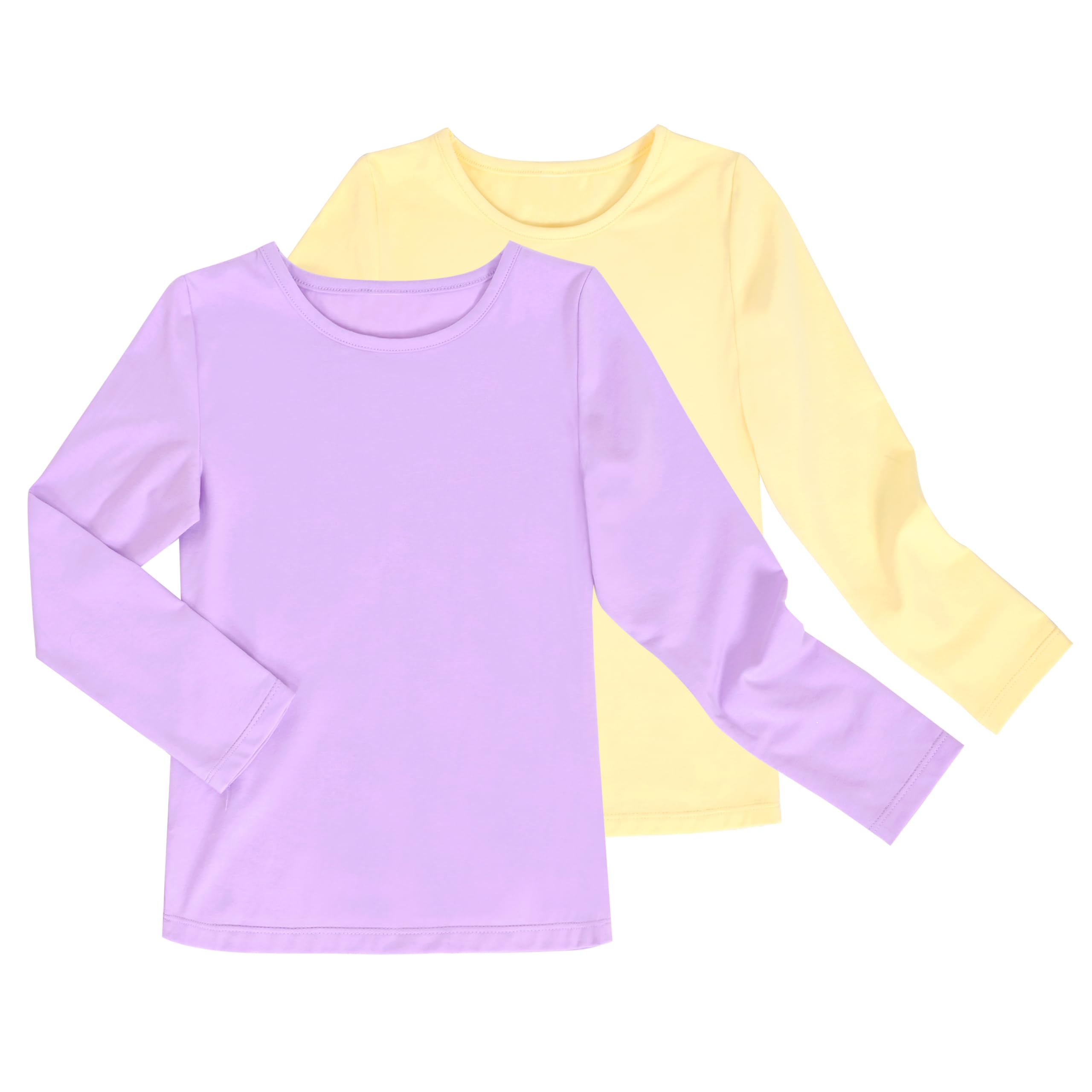 Sunny Fashion 2 Pack Girls Top Tee Shirt Base Layer Comfort Cotton Soft