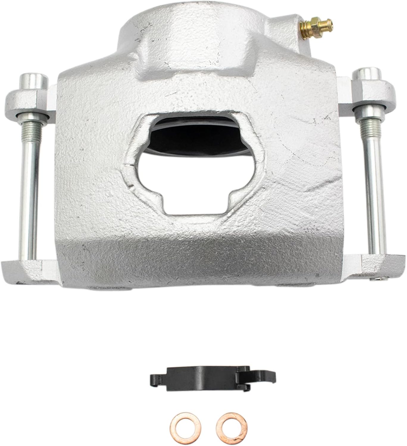 TRQ Front Brake Caliper Brake Pad Set Semi Metallic Compatible with 1987-1992 Cadillac Brougham 1979-1995 Chevrolet G10 G20 1979-1995 GMC G1500