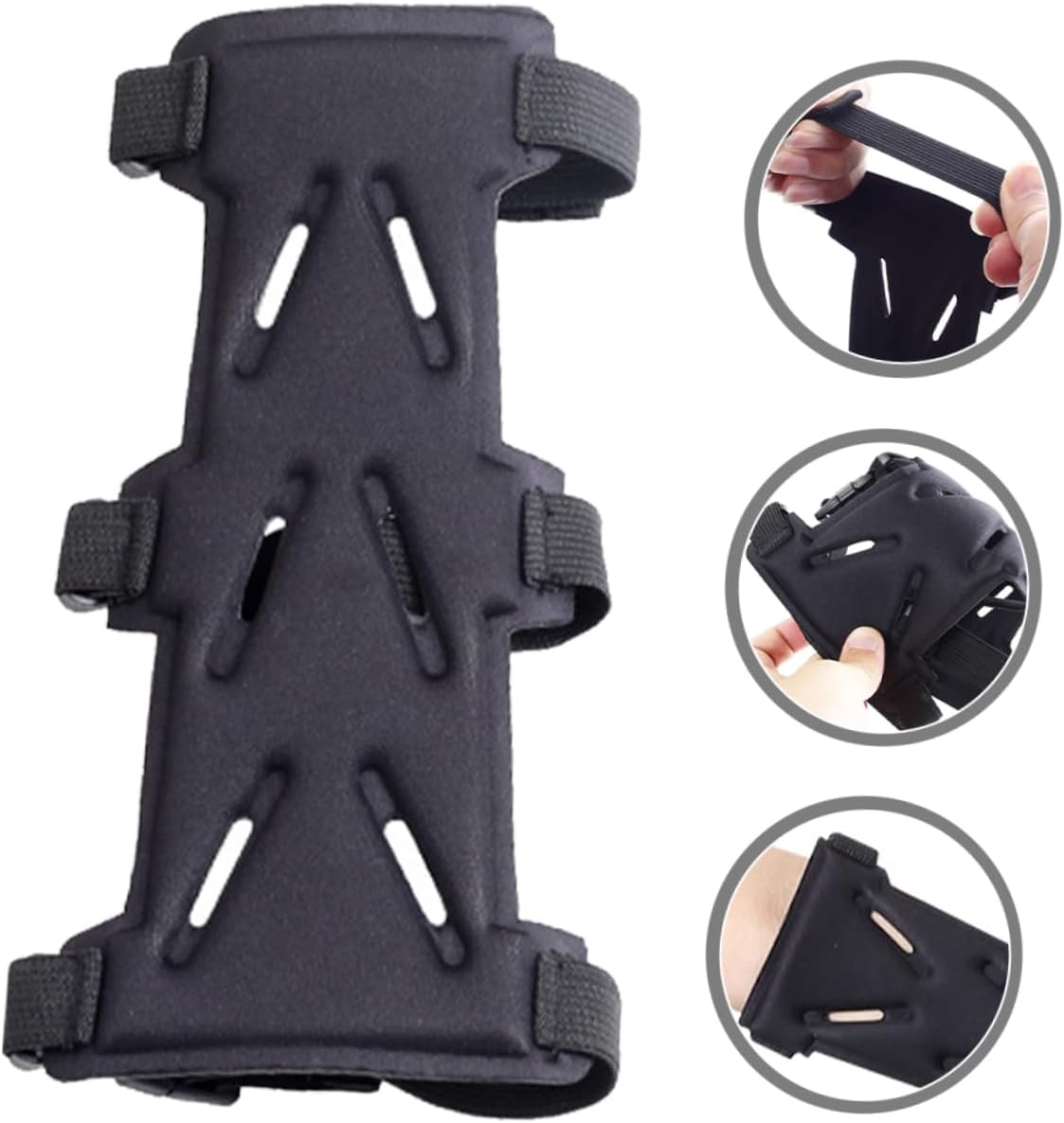 Archery Arm Guard Breathable Fabric Shooting Arm Protector for Left and Right Hand Adjustable Elastic Design Essential Archery Accessory for Competitions and Practice