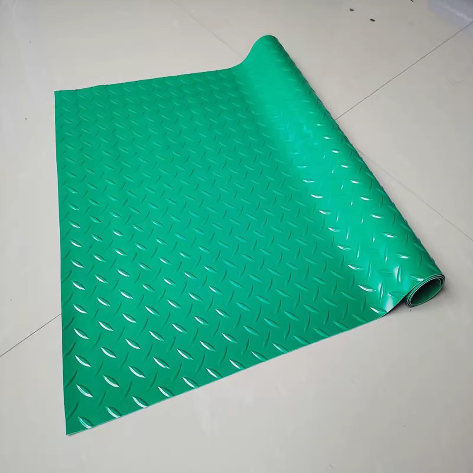 Tappetino in gomma for garage | Multicolor, dimensioni multiple, garage, furgone, banco da lavoro, officina, palestra: protezione del pavimento(Green,1x8m)