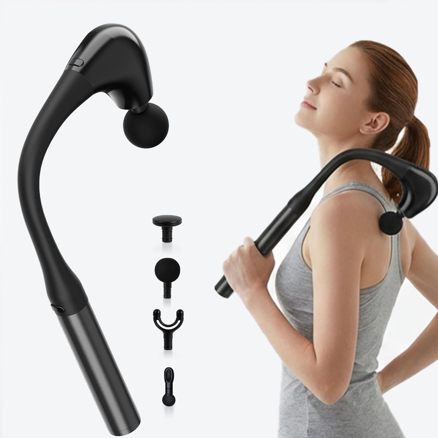 2-in-1 Muscle Massage Gun Detachable Elbow Deep Tissue Body Massager for Athletes for Pain Relief Handheld Massage Hammer