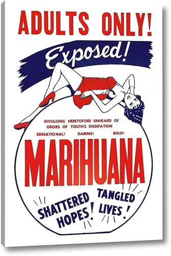 Miniatura 1 de Vintage Vices Adults Only! Marihuana by Vintage Vices - 11" x 16" Canvas Art Print Gallery Wrapped - Ready to Hang