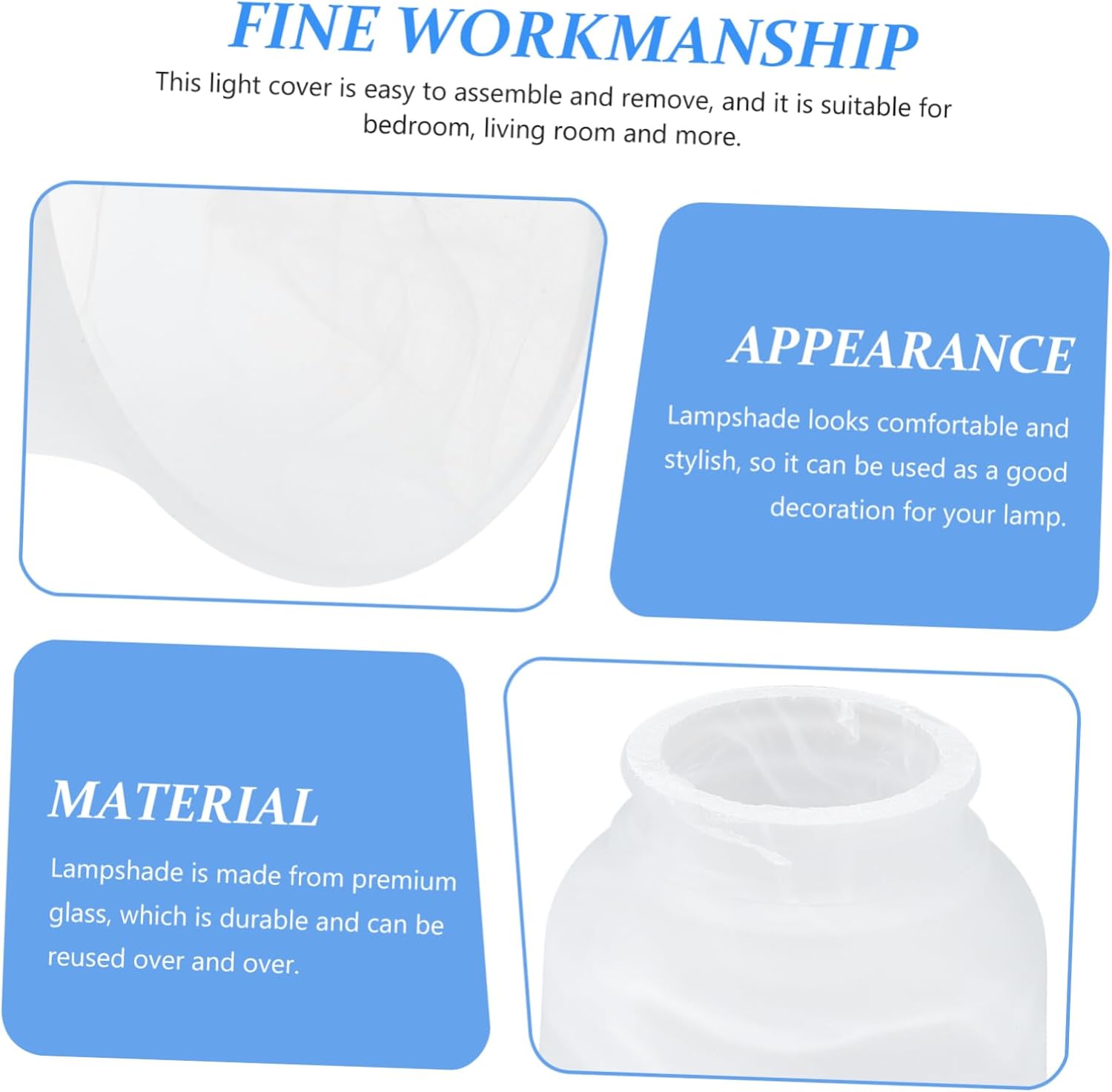 E27 Lamp Cover Modern Light Fixtures Ceiling Frosted Glass Lampshade Round Lamp Shade Ceiling Light Cover for Home