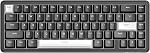 ATTACK SHARK X65 HE Fils RT 65% RGB Clavier de jeu mécanique-Blanc 8KHZ Taux de sondage, Interrupteur magnétique à effet de serre, Monté en haut, Échangé à l'hôte,0.01mm Actualisation réglable,PBT Captures de clés pour PC/Win/Mac
