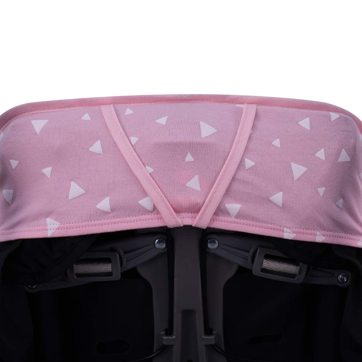 JYOKO KIDS Cuscino Passeggino Universale + Protezione per Cintura di Sicurezza, Materassino Universale per Carrozina Realizzato in Tessuto di Cotone + Schiuma e Tecnico Traspirante (Pink Sparkles)